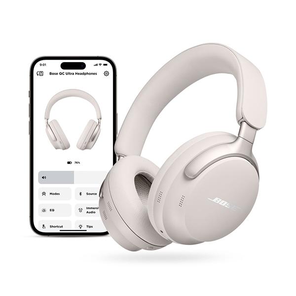 Bose QuietComfort Ultra Headphones White Smoke ボーズ ワイヤレスヘッドホン ノイズキャンセリング マイク付き (送料無料)｜e-earphone｜12