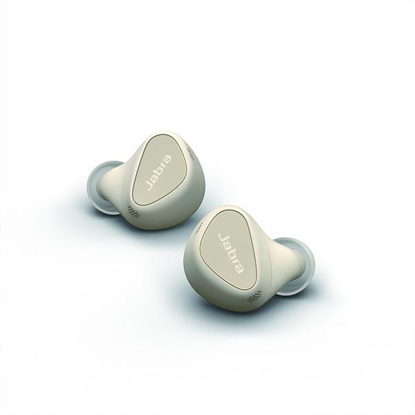 Jabra ジャブラ Elite 5 Gold Beige ワイヤレスイヤホン Bluetooth ノイズキャンセリング ANC マイク付き 防水 防塵 IP55 防塵