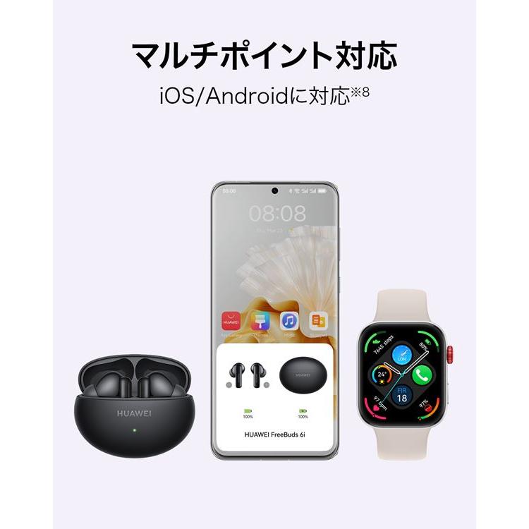 HUAWEI FreeBuds 6i White ワイヤレスイヤホン Bluetooth マイク HUAWEI FreeBuds 6i White ワイヤレスイヤホン Bluetooth マイク