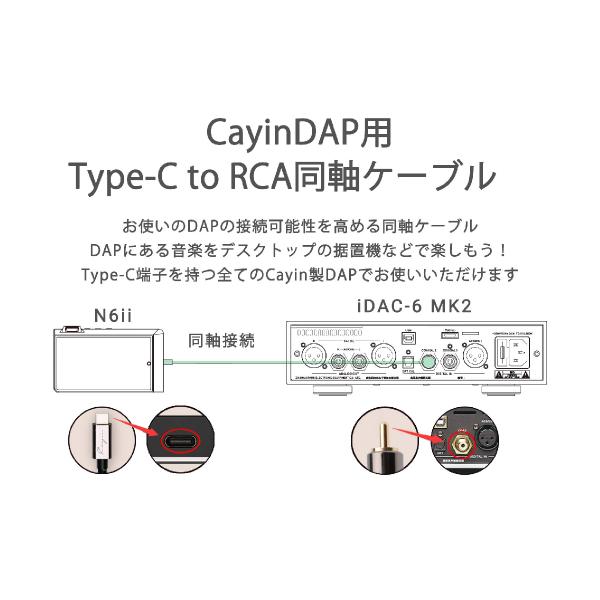 Cayin CS-30TCR Type-C to RCA同軸ケーブル｜e-earphone｜06