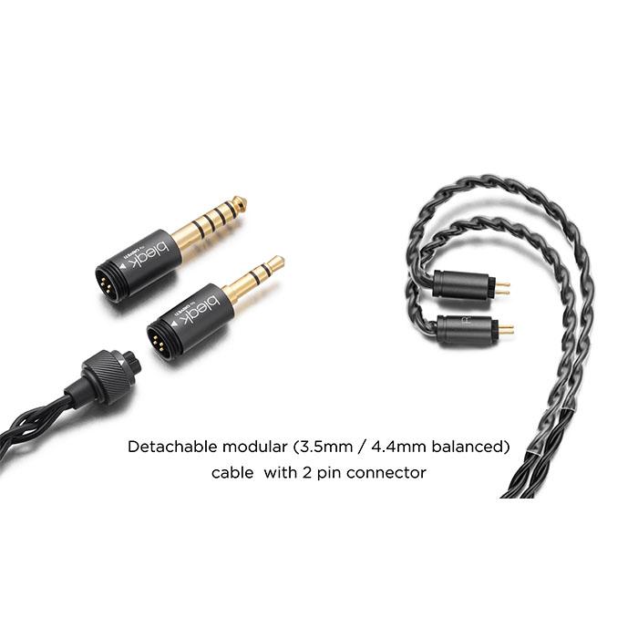 ORIVETI bleqk Purecaster 有線イヤホン イヤホン 有線 密閉型 カナル型 シュア掛け リケーブル対応 CIEM 2pin 3.5mm 4.4mm オリベティの画像