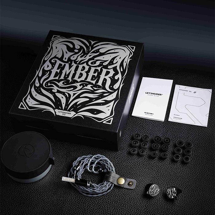 LETSHUOER Ember 有線イヤホン カナル型 耳掛け式 0.78mm 2pin 4.4mm バランス接続 14.8mm平面駆動型ドライバー レットシュオワーの画像