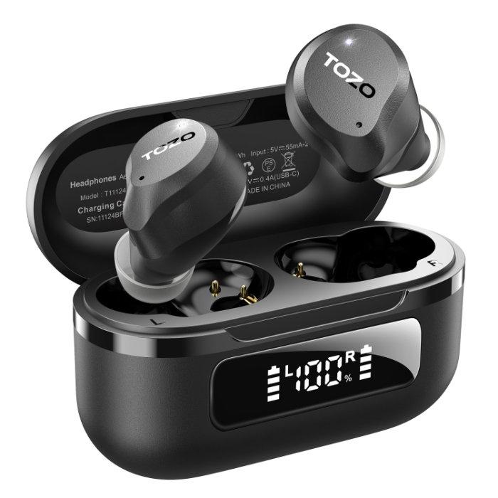 TOZO AeroSound ブラック【TZ-T11124BK】ワイヤレスイヤホン Bluetooth
