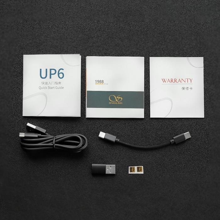 SHANLING UP6 Gray ワイヤレス Bluetooth DAC アンプ ポータブル レシーバー LDAC バランス接続 アプリ イコライザ EQ シャンリンの画像