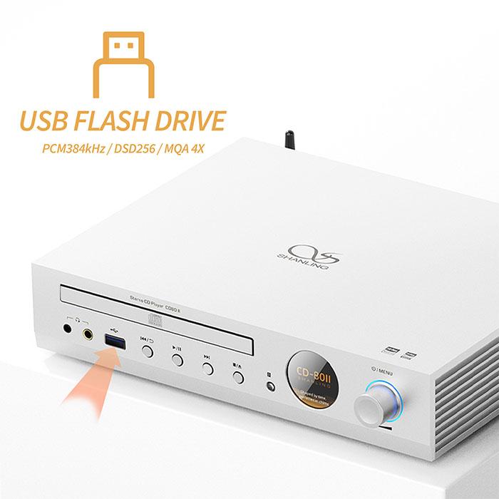 SHANLING CD80II Silver CDプレイヤー CDプレーヤー デスクトップ ハイレゾ 高音質 Bluetoothレシーバー ブルートゥース LDAC AAC シャンリン