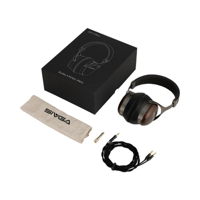 SIVGA SV021Pro ゼブラウッド 有線ヘッドホン オーバーイヤー ウッドハウジング リケーブル対応 3.5mm両出し 6.3mm変換プラグ付属 シブガ_7