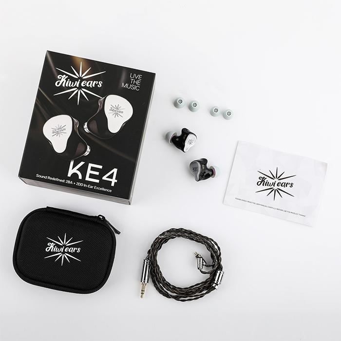 Kiwiears KE4 シルバー リケーブル可能イヤホン kiwi ears Kiwi Ears KE4 レビュー 耳当たりの良い豊かな低音としっとりした