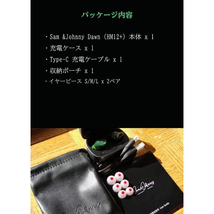Sam＆Johnny Dawn(HM12＋) ブラック ワイヤレスイヤホン Bluetooth