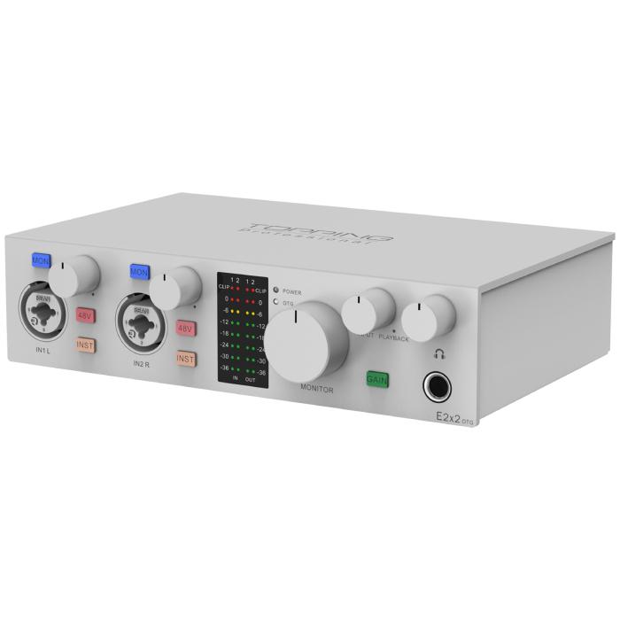 新品未開封 Topping e2x2 OTG ホワイト TOPPING Professional E2x2OTG 2in 2out Interface White オーディオ