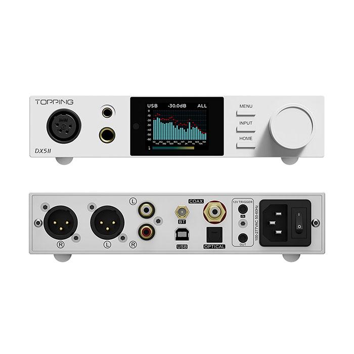 TOPPING DX5II White 据え置きヘッドホンアンプ DACアンプ ヘッドホンアンプ デスクトップDAC AMP Bluetooth LDAC ハイレゾ ESS トッピング_7