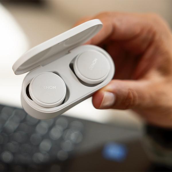 DENON PerL Pro True Wireless Earbuds ホワイト ワイヤレスイヤホン ノイズキャンセリング 重低音 イヤホン Bluetooth(AHC15PLWTEM)｜e-earphone｜09