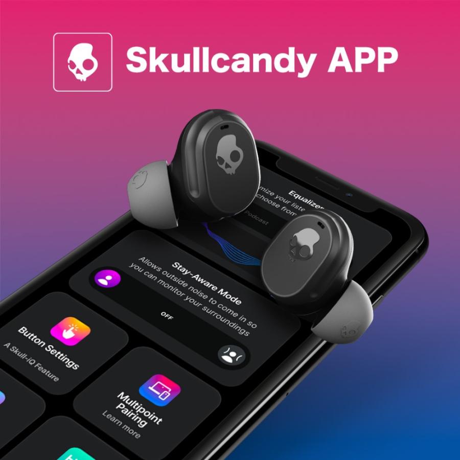 Skullcandy Mod light grey (S2FYWーP751) ワイヤレス イヤホン Bluetooth マイク付き｜e-earphone｜08