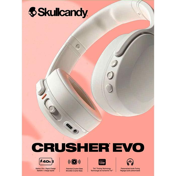 Skullcandy CRUSHER EVO BONE WHITE ワイヤレス ヘッドホン Bluetooth