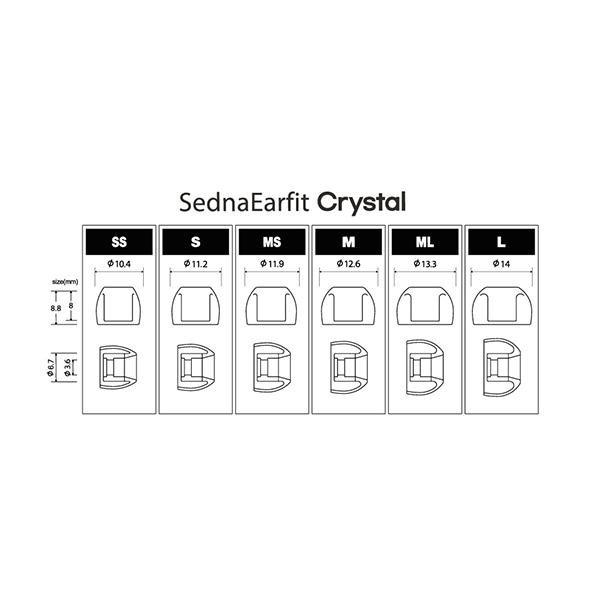 AZLA イヤーピース SednaEarfit Crystal Standard Mサイズ2ペア (AZL-CRYSTAL-M)｜e-earphone｜06