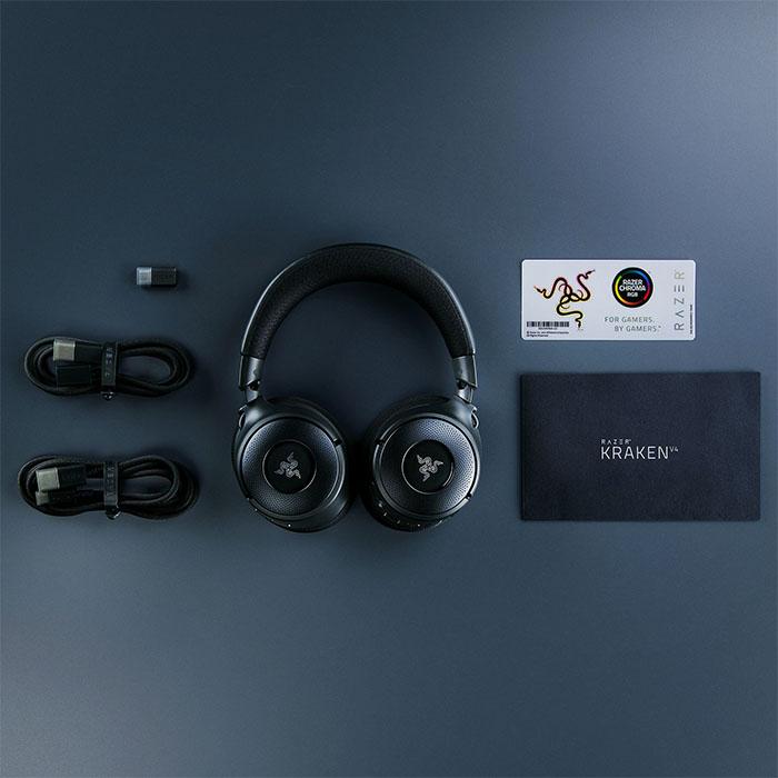 Razer Kraken V4 ゲーミングヘッドセット ヘッドホン 通話 マイク付き