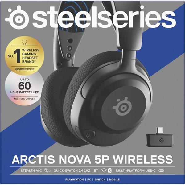 SteelSeries Arctis Nova 5P (PlayStation用) ゲーミングヘッドセット ゲーム マイク 通話 ヘッドバンド ゲーム ヘッドホン(61673J)｜e-earphone｜15