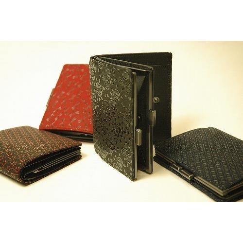 印傳屋（INDEN-YA） 印伝 財布 二つ折り レディース 日本製 鹿革 甲州