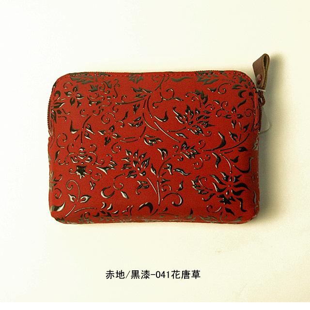 印傳屋（INDEN-YA） 印伝 ミニ ポーチ 日本製 鹿革 に 漆塗り 手作り