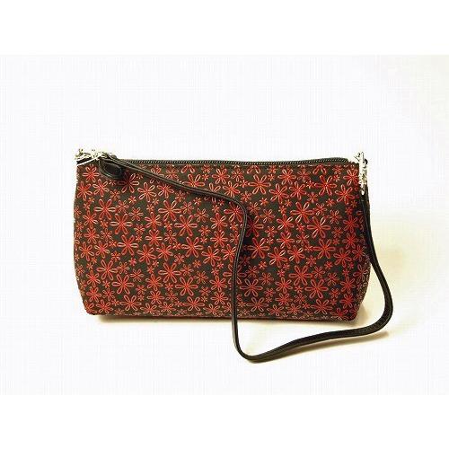 印傳屋（INDEN-YA） 印伝屋 ミニバッグ 鹿皮 漆塗り 手作り 手提げ