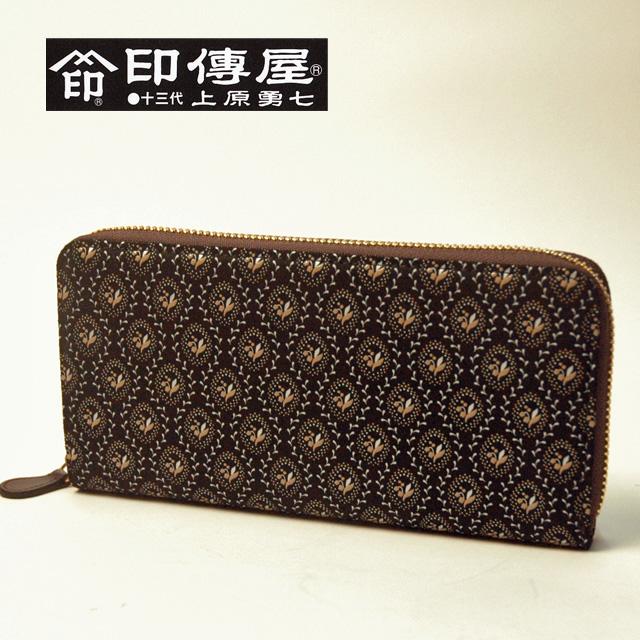 印傳屋（INDEN-YA） 印伝財布 長財布 ラウンド財布 レディース 印伝屋