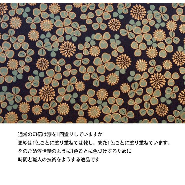 印傳屋（INDEN-YA） 印伝 白詰草 長財布 財布 多色刷り 更紗 手作り