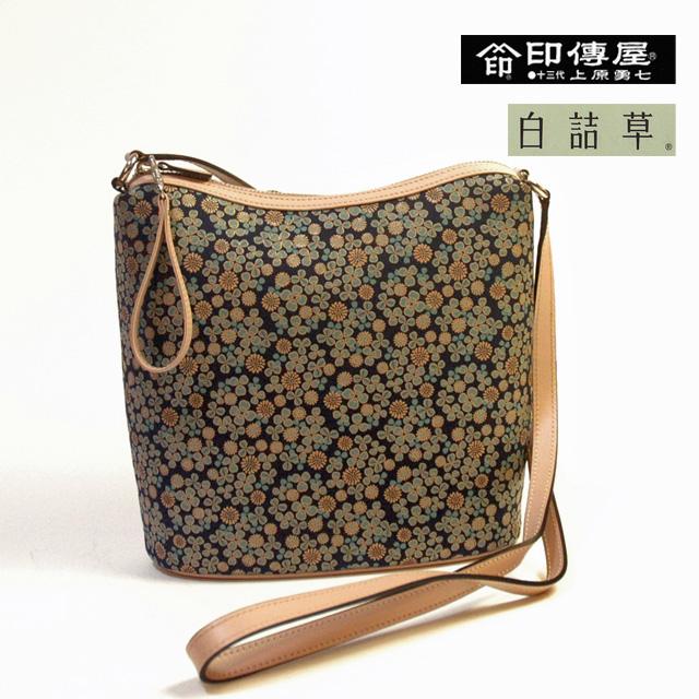 印傳屋（INDEN-YA） 印伝 白詰草 ショルダーバッグ 小物 多色刷り 更紗