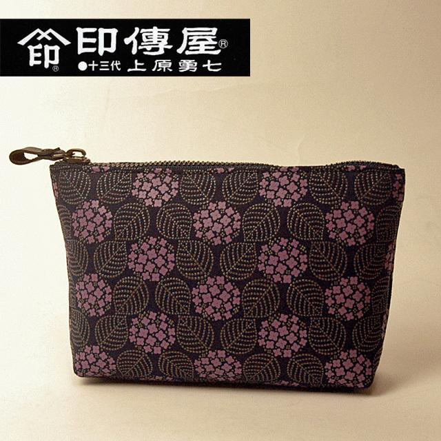 印傳屋（INDEN-YA） 印伝ポーチ レディース みその 鹿革 漆甲州印伝