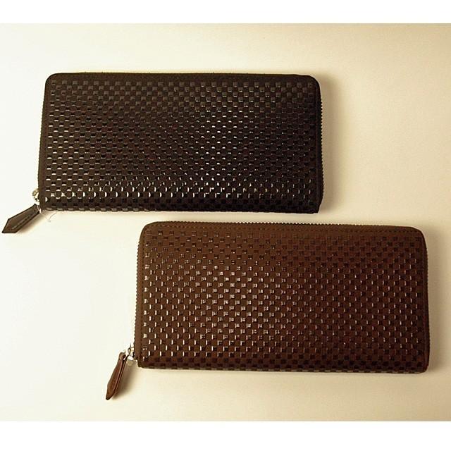 印伝 長財布 いにしえ メンズ ラウンド  束入れ 財布 印傳屋 メンズファッションの画像