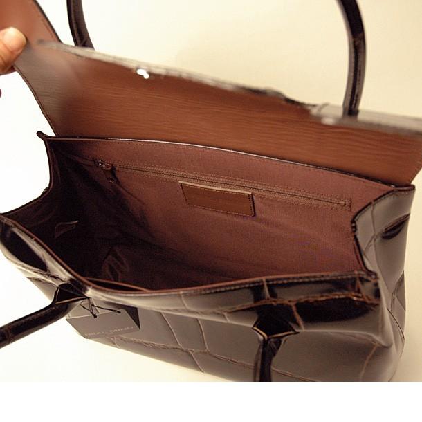 美品　本革　Lily ハンドバッグ 日本製　牛革　レディース　bag　チョコ リリイ 牛革 ハンドバッグ レディースバッグ 手提げ 日本製 日本