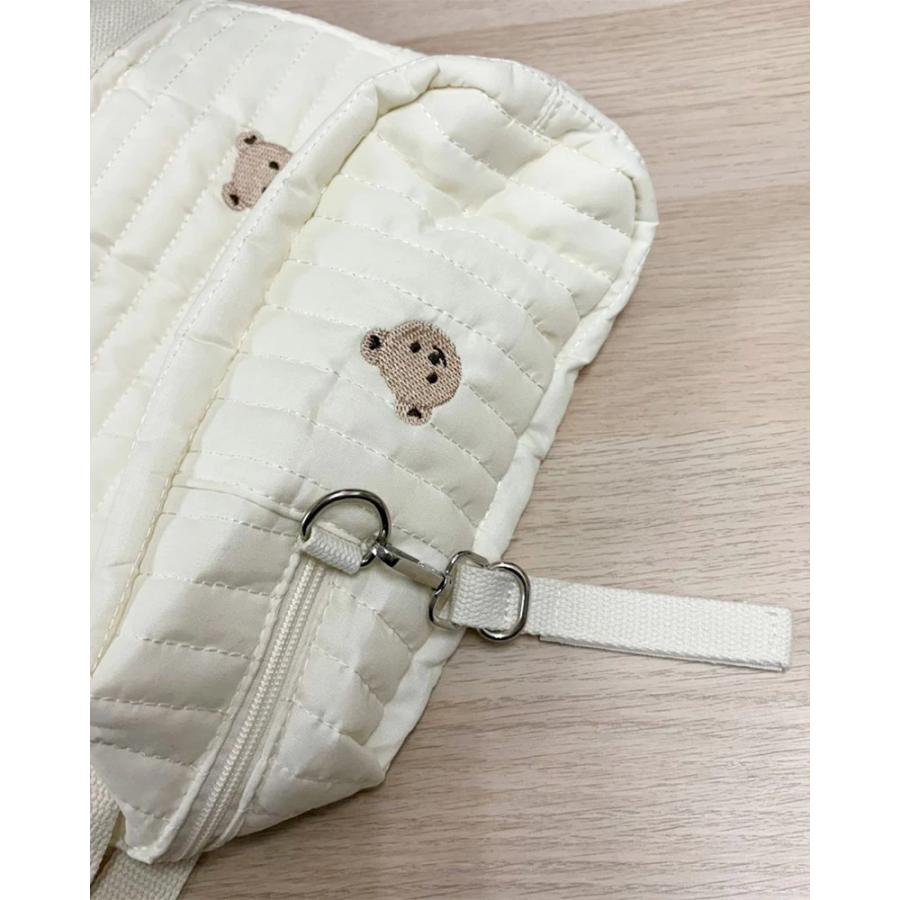 ヌビバッグ◎ホワイト　ダブルハンドル　マザーズバッグ　イブル　GARDEN ヌビバッグ イブル バッグ マチあり マザーズバッグ 軽量 洗える 軽い