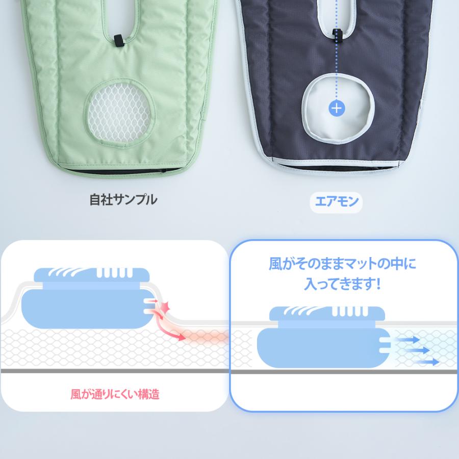 【エアモンプロ Pro】クールシートマットプロ ベビーカーマット チャイルドマット 送風 冷却 出産祝い 接触冷感 旅_14