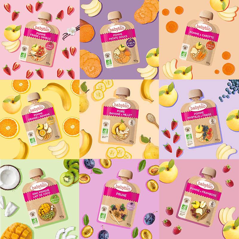 babybio ベビービオ 有機ベビースムージー(90g) 【選べる27個セット