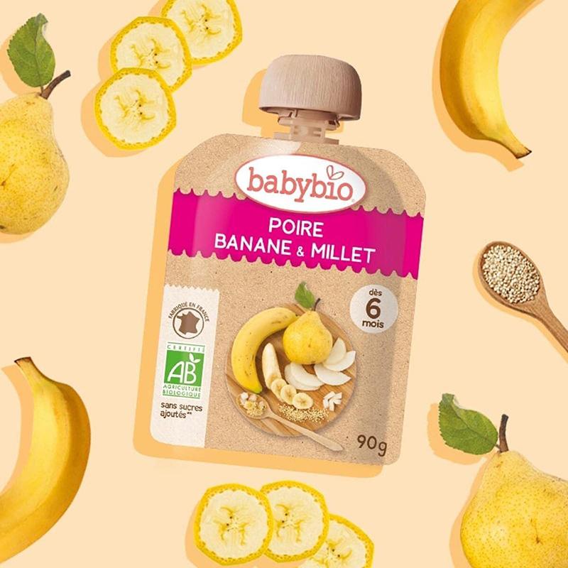 babybio ベビービオ 有機ベビースムージー(90g) 【バナナ・きび