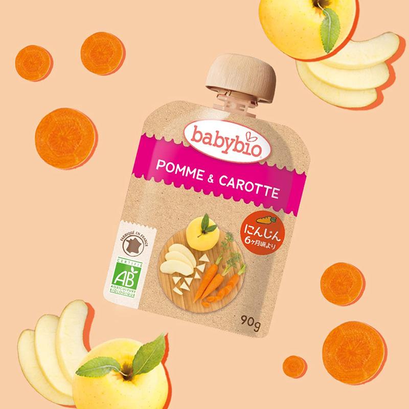 babybio ベビービオ 有機ベビースムージー(90g) 【にんじん】 【ミトク
