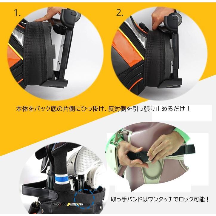 脱着式ゴルフバッグキャリー 簡単装着！ラクラク移動 キャスター付き