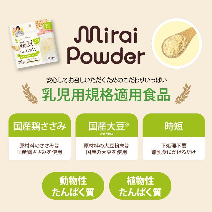 離乳食 ベビーフード まとめ売り ミライパウダー等 ミライパウダー 【4種セット】 離乳食 7ヶ月 離乳食中期 ベビーフード