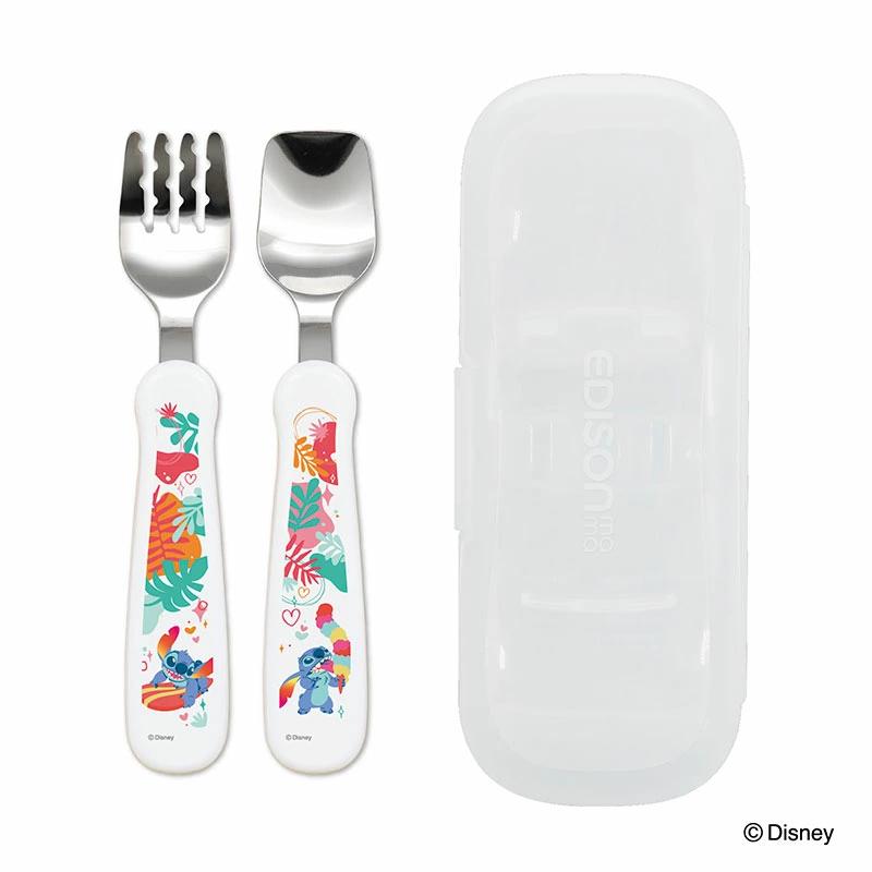 EDISONmama フォーク&スプーン 【スティッチ マルチケース付】 ベビー