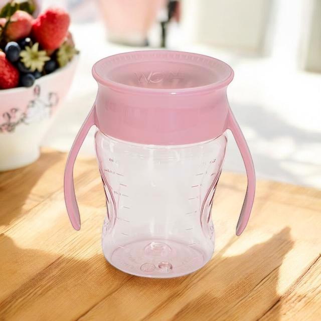 Wowcup Baby ワオカップ【ピンク】ベビー ソフトカラー トライタン マグカップ 水筒 持ち運び フタをしたまま飲める こぼれないカップ トレーニングカップ（Yahoo!・いいコトたくさん イーエジソン）