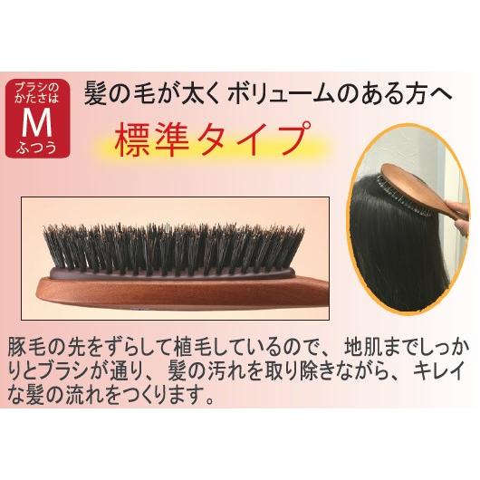池本刷子工業 【IKH-4624】イケモト 天然毛ヘアブラシ 標準 男性用 大