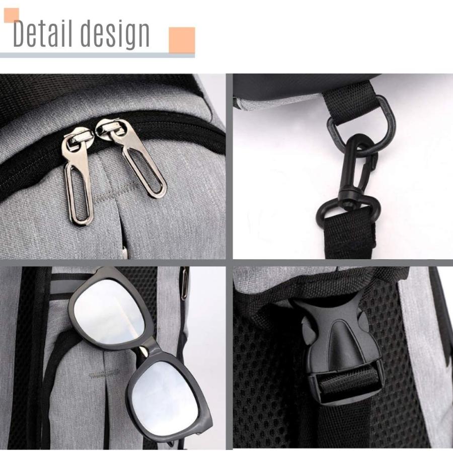 ワンショルダー バッグ メンズ クロス ボディーバッグ スマホ取り出し ポケット 斜め掛けバッグ 軽量 防水 （ブラック） |  | 03