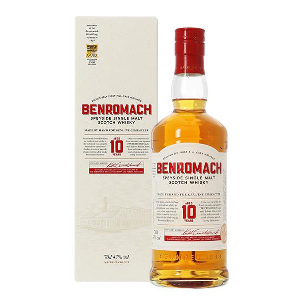 ポイント3倍 ウイスキー ベンロマック 10年 43度 箱付 700ml 包装不可 シングルモルト 洋酒 | 