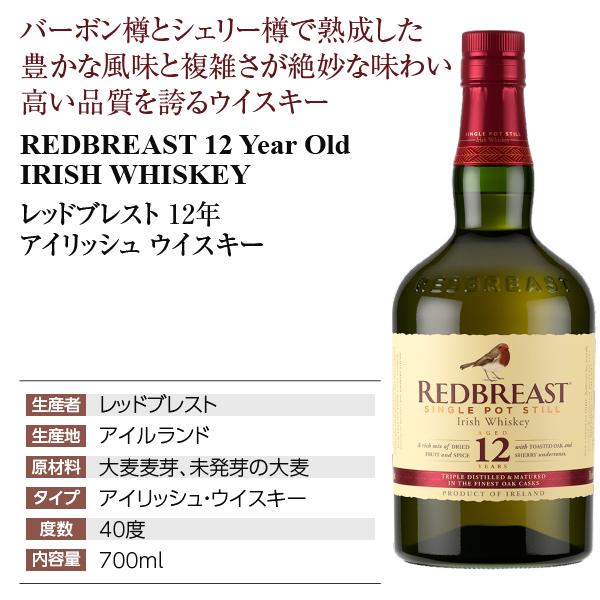 ウイスキー レッドブレスト 12年 40度 正規 箱付 700ml アイリッシュ