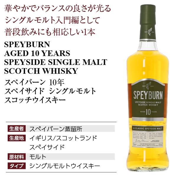 スペイバーン 10年 スペイサイド シングルモルト スコッチウイスキー 40度 正規 箱付 700ml 洋酒｜e-felicity｜04