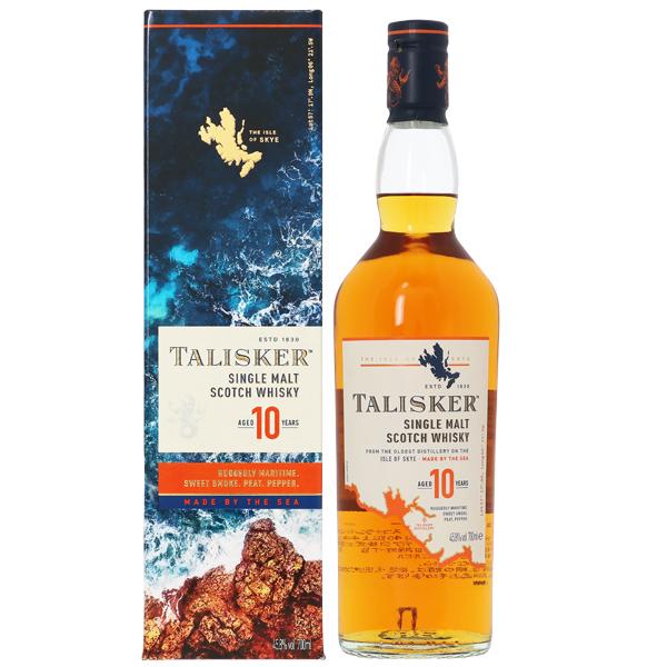 TALISKER モルトウイスキー 750ml 45.8% センターマップ 値下 タリスカー ウイスキー 10年 45.8度 正規 箱付 700ml : 酒類の総合専門