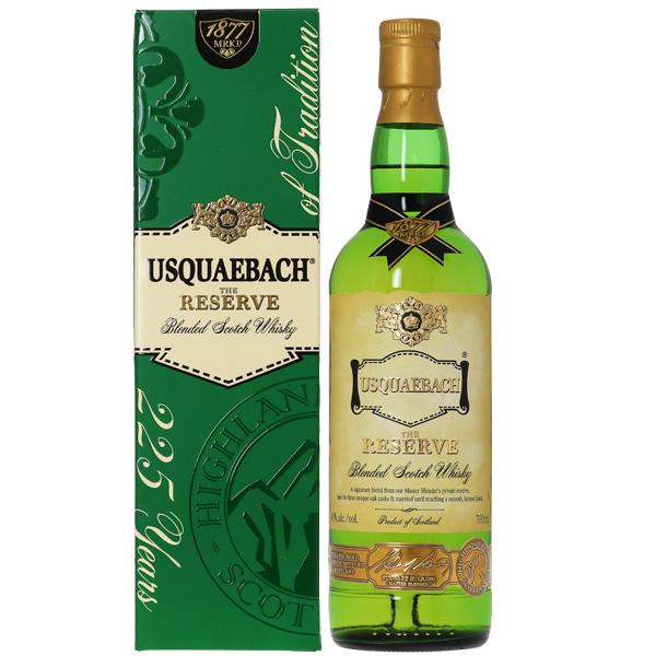 【終売品】　ウシュクベ　リザーブ　750ml 43%　オールドボトル　古酒 ウイスキー ウシュクベ リザーヴ 43度 正規 箱付 700ml スコッチ 洋酒