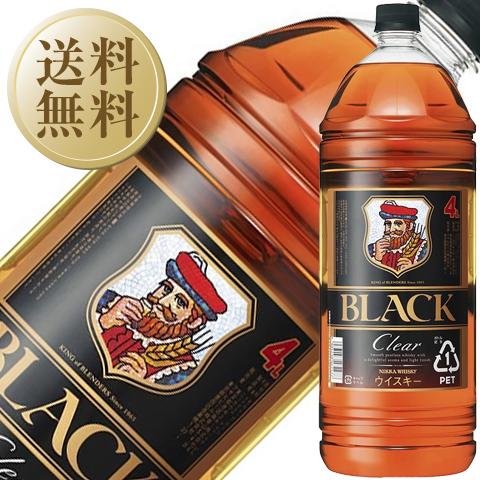 ブラックニッカ　 4L PETボトル 4本セット 楽天市場】送料無料 ブラック ニッカ クリア 4L 37度 4000ml×4本