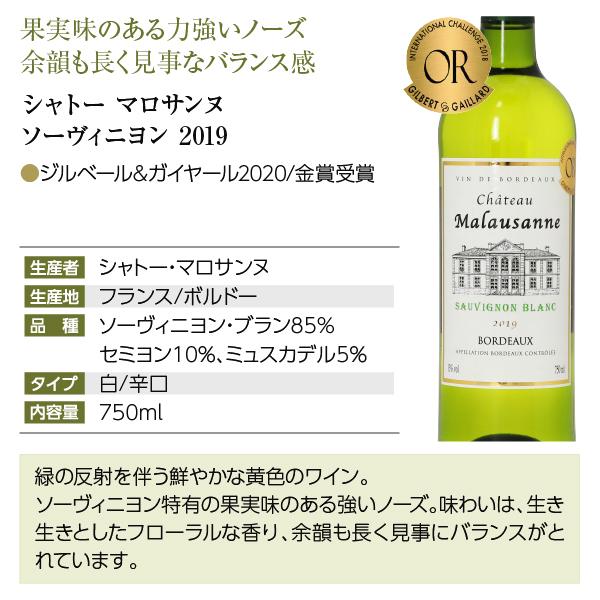 250円OFFクーポン フランス ボルドー 厳選！金賞受賞ボルドー 白ワイン 6本セット 第13弾 750ml×6 送料無料 金賞ワイン 包装不可 飲み比べ ワインセット｜e-felicity｜08