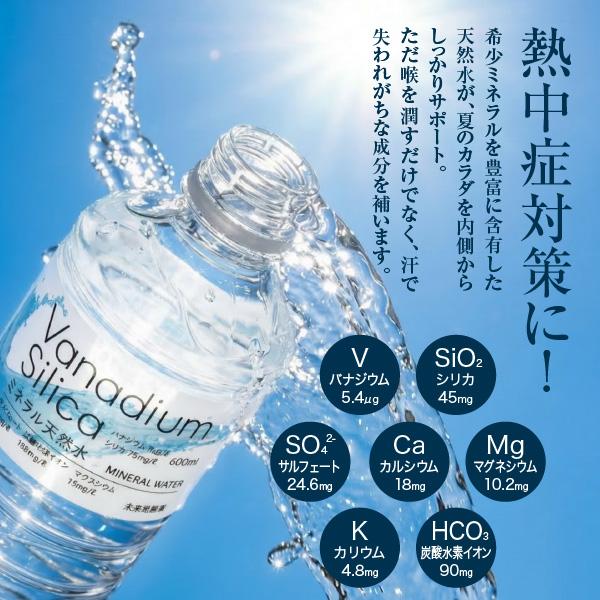 バナジウム水＆水素水＆シリカ水(ケイ素水)スティック８本　◎水素水生成器◎ボトル バナジウム シリカ ミネラル天然水 未来堂製薬 600ml ペットボトル 24