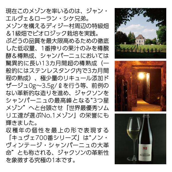 Yuancon ジャンク シャンパーニュ ジャクソン キュヴェ ＃747 箱なし 750ml