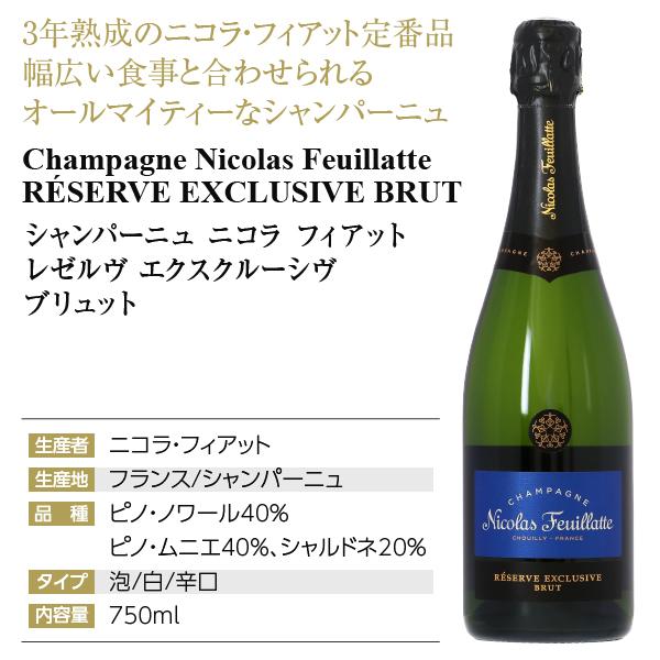 ニコラフィアット レゼルヴ エクスクルーシヴ 750ml 6本セット箱入り シャンパン フランス シャンパーニュ ニコラ フィアット
